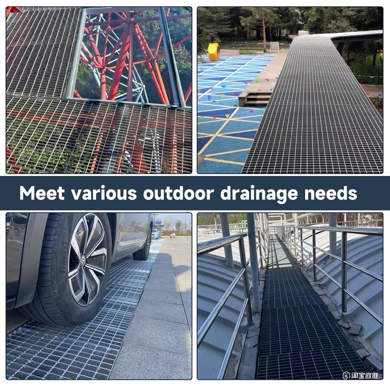 Galvanized Steel Drain Grate,28 * 28in Outdoor Drain Cover,Heavy Duty