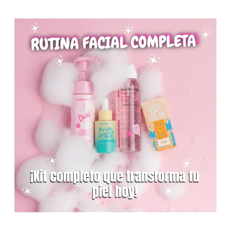 Kit Rutina Facial Completa Ultramo Hidratación Y Protección