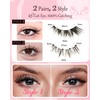 Geecent Upgrade Magnetic Eyelashes with Applicator Reusable Soft Cat Eye