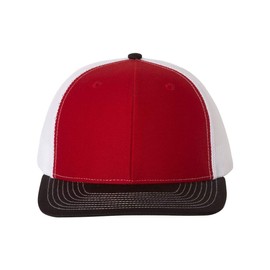 RICHARDSON 112 Trucker Snapback Cap Red/White/Black Adjustable