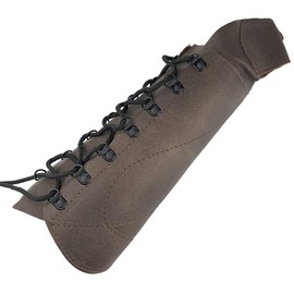 longbowmaker Archery Arm Guard Adjustable Cow Leather Antique Bracer 12.2 Inches Wristband for Right Hand