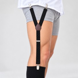Adjustable Y-Style Shirt Stays for Men – Elastic Shirt Holders with Secure Clips for Office, Uniform & Formal Wear