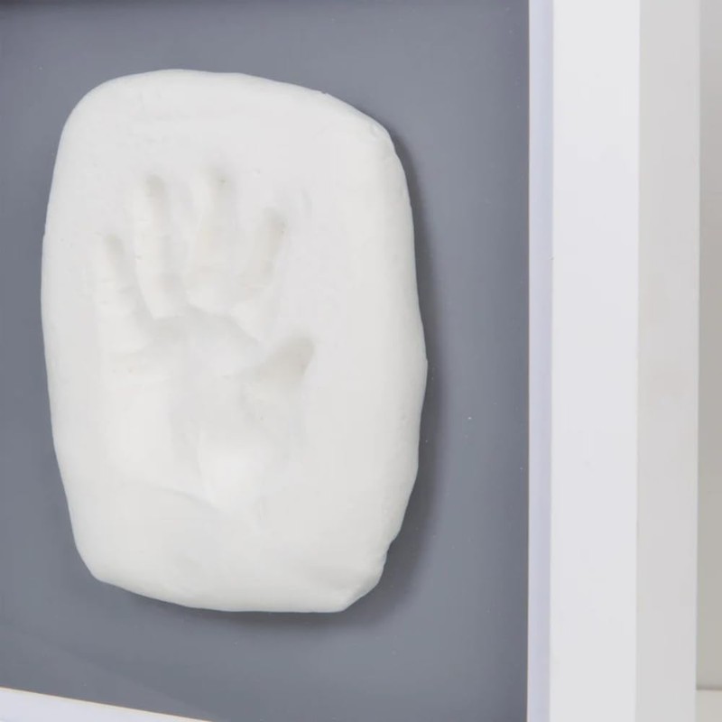 Bambino Baby Hand/Foot Print Photo Frame Kit - White, 25cm