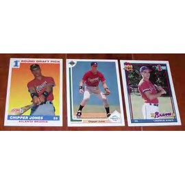 Lot of 3 1991 Chipper Jones Rookie Cards - Topps Upper Deck Score
