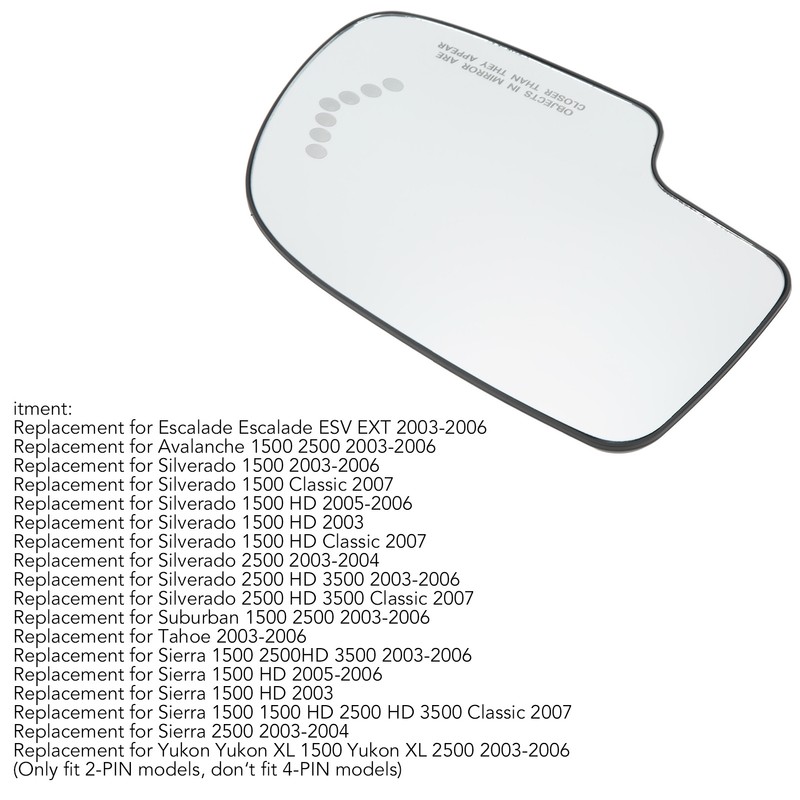 Side Heated Mirror Glass Rear View Mirror Glass with LED