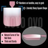 NOVO OVO Ombre French Tip Press on Toe Nail Tips,