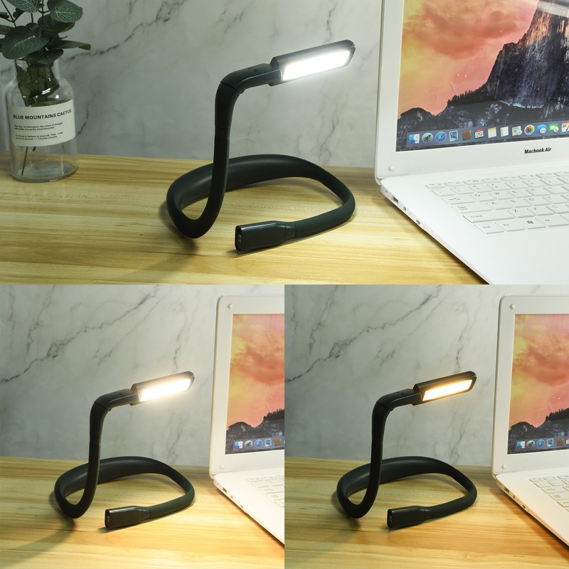 Bendable LED Neck Reading Light Adjustable Brightness Desk Lamp for