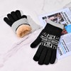 Yonchic Winter Wool Knit Gloves for Men Women, Fleece Lined