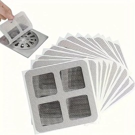50PCS Hair Catcher for Shower Drain,Disposable Floor Drain Covers Mesh Stickers,Sink Strainer Protector,Bath Plug Hair Trap Filters for Bathroom & Bathtub & Kitchen & Laundry(10 × 10CM/3.93*3.93inch)