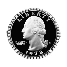 US 1973 Washington Quarter BU Uncirculated Proof Coin 925 Sterling Signet Ring NEW - American Eagle Design (12)