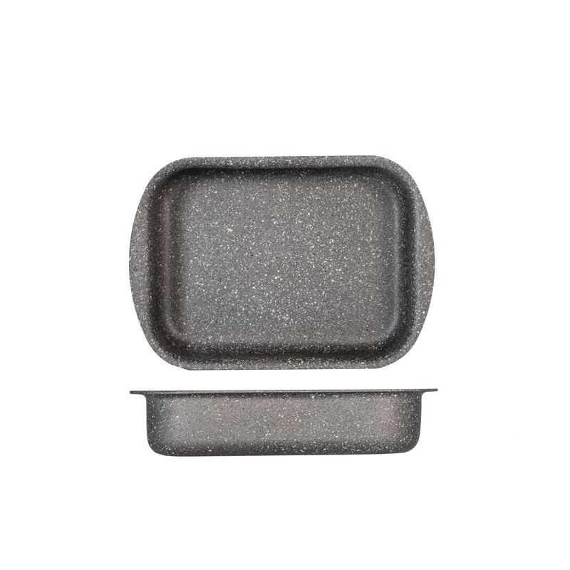 H&H Stone Grey Rosticals 18 x 25 cm Aluminium Non-Stick