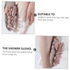 Healeved 3sets Exfoliating Gloves Bath Shower Mitt Body Scrubbing Glove