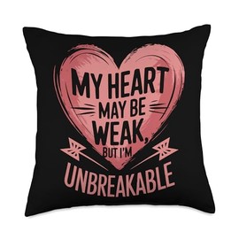 Congestive Heart Failure Chronic Disease CHF Awareness Throw Pillow
