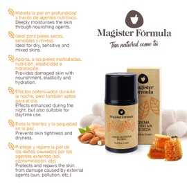 EG Silk Face Care Cream 50 ml Natural Moisturising Cream with Silkworm Extract + Vitamin E + Hyaluronic Acid Normal and Dry Skin Day and Night Women and Men Magister Formula