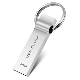 cticoal USB Thumb Drive 64GB High Speed Pendrive 3.0 Waterproof USB Drive Metal USB Flash Drive Silver Pen Drive Typically Used for Copying or Storing Data