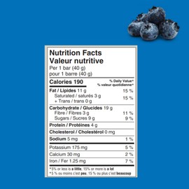 Taste of Nature Organic Blueberry Snack Bar - Healthy, Gluten Free, Non GMO, Vegan Snack Bars with Mixed Nuts, Fruits and Seeds - 16-Count Snack Pack