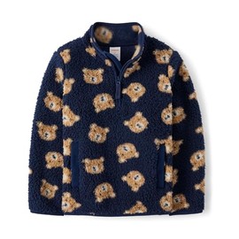 Gymboree,and Toddler Quarter Zip Sherpa Pullover,Tidal Bears,4T