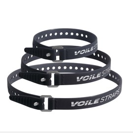 Voile Straps® 3 Pack – Aluminum Buckle | 3-Pack of Heavy-Duty UV-Resistant Polyurethane Straps | 15", 20", and 25" | Outdoor, Bikepacking, Repairs – Made in USA (Black)