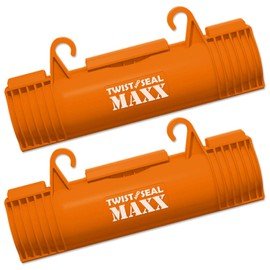 Maxx (2 Pack) - Heavy Duty Outdoor Extension Cord Safety Cover Connector and Weatherproof Electrical Protector – Orange