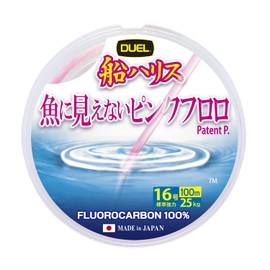 DUEL Pink Fluoro Ship Harris Invisible to Fish, 328.4 ft (100 m), No. 16
