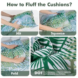 rlosqvee Replacement Cushions for Outdoor Swing, Waterproof Outside Bench Cushion with Backrest, 2/3 Seater Pad for Patio Backyard Porch Garden (Light Flower, 60x40in)