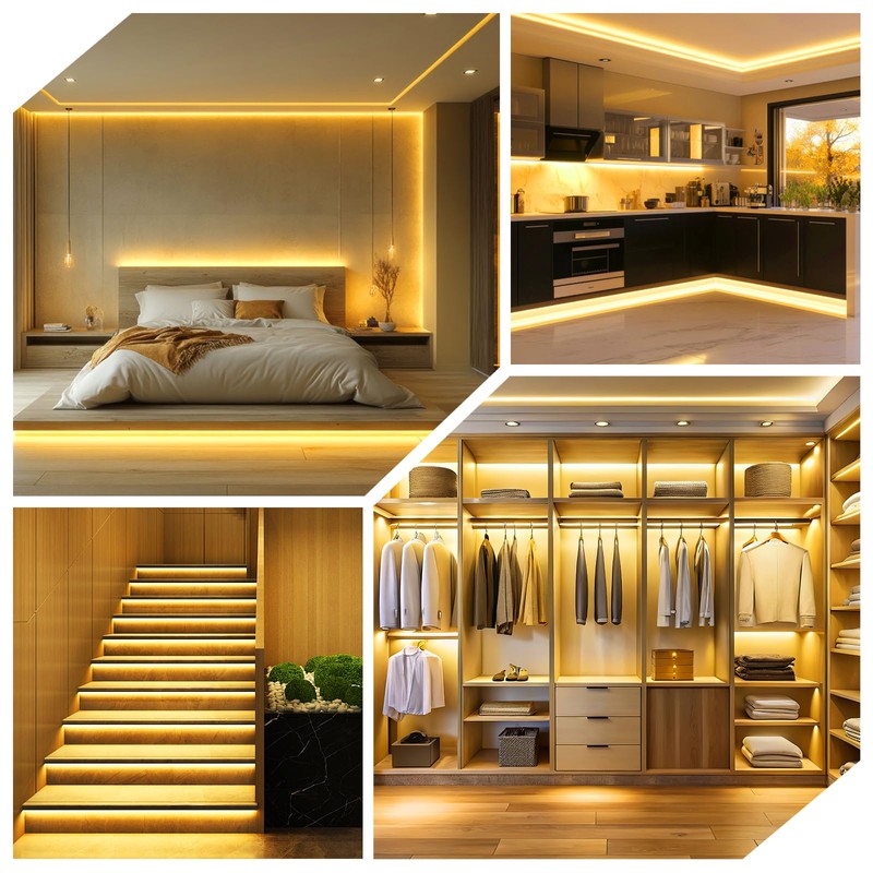 Motion Sensor COB LED Strip 5m, DC24V Dotless LED Tape