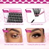 FADLASH Lash Clusters 100D Fluffy Eyelash Clusters 12-18mm Individual Lashes