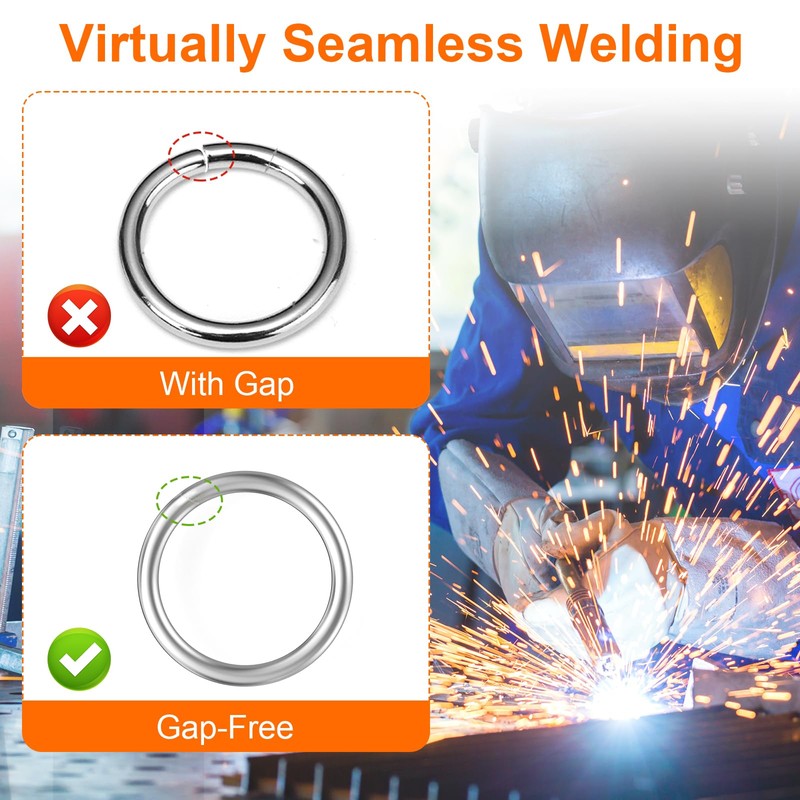 BEYOURD 2 inch Metal O Rings, Stainless Steel Round Ring