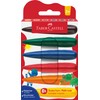 FABER-CASTELL 120409 Wax Crayons from 3 Years, Finger Crayons, 6