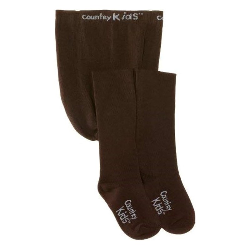 Country Kids Girl's Luxury Cotton Tights, Warm Brown, 9-11 Years