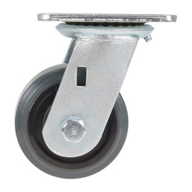 Vestil CST-KSM-4X2MR-S Rubber Swivel Caster 4 In. Diameter x 2 In. Width 551 Lb. Capacity Dark Gray/Gold