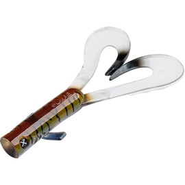 LMAB Drunk Dancer 12, 15, 18, 23 cm - Double Twister Fishing Lure - Rubber Bait for Pike & Zander - Pike Bait Zander Bait - Artificial Bait Twinler Pike (18 cm, Striped Phantom)