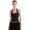 SUUKSESS Women Halter Tank Tops Double Lined Basic Backless Y2K