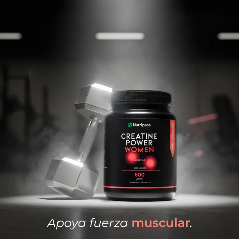 Creatina Monohidratada 600g Creatine Power Women Nutripass Sin Sabor
