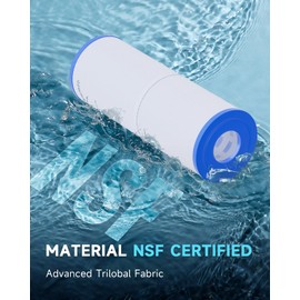 AQUALTRA Spa Filter Replaces Pleatco PRB50-IN, Unicel C-4950, Filbur FC-2390, Jacuzzi J200/J210/J220/J235/J245/J275, Guardian 413-212-02, 373045 Drop in Hot Tub Filter 2 Pack (White)