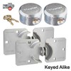 Master Lock - Hasp/Hidden Shackle Keyed Alike Padlocks 770-6271NKA-2 w/BumpStop