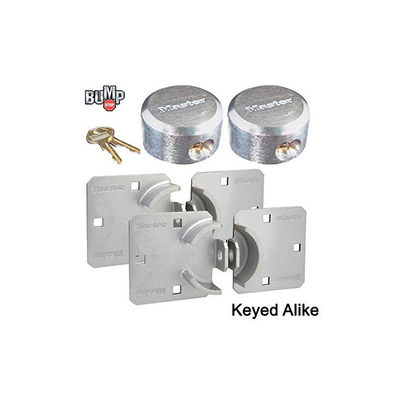 Master Lock - Hasp/Hidden Shackle Keyed Alike Padlocks 770-6271NKA-2 w/BumpStop