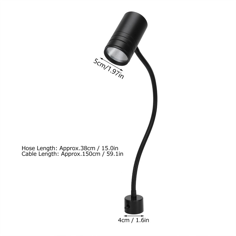 12W LED Work Light Flexible Gooseneck Sewing Machine Lamp Magnetic
