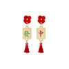Shandini Mini Mahjong Earrings, China Coordination, Mahjong, Binaural, Drop Earrings,