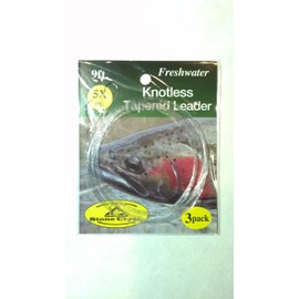 Stone Creek Knotless Tapered Leader 9ft 5X 3pk - Fly Fishing