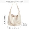 Farcauo Women's White Tote Bag with Bow Casual PU Leather