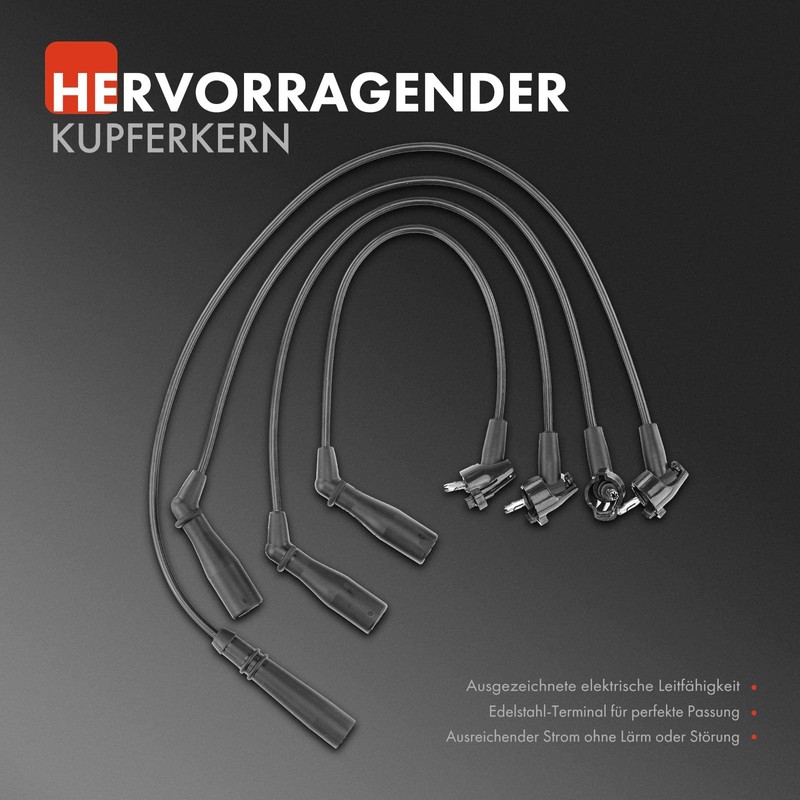 Frankberg 4x Ignition Cable Set Ignition Cable Compatible with Starlet