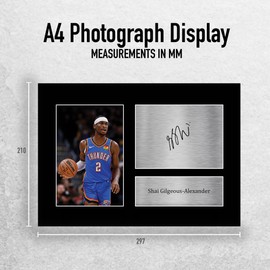 HWC Trading A4 Shai Gilgeous-Alexander Oklahoma City Thunder Basketball Gifts Printed Signed Autograph Picture for Basketball Memorabilia Fans - A4