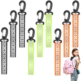 AYESY 9Pcs Safety Reflector Pendants, Reflective Keychain Pendant,Visible Reflective Tags for Child Safety, Backpack Clothes Cycling Walking Running Bag Backpacks, Fitness Supplies