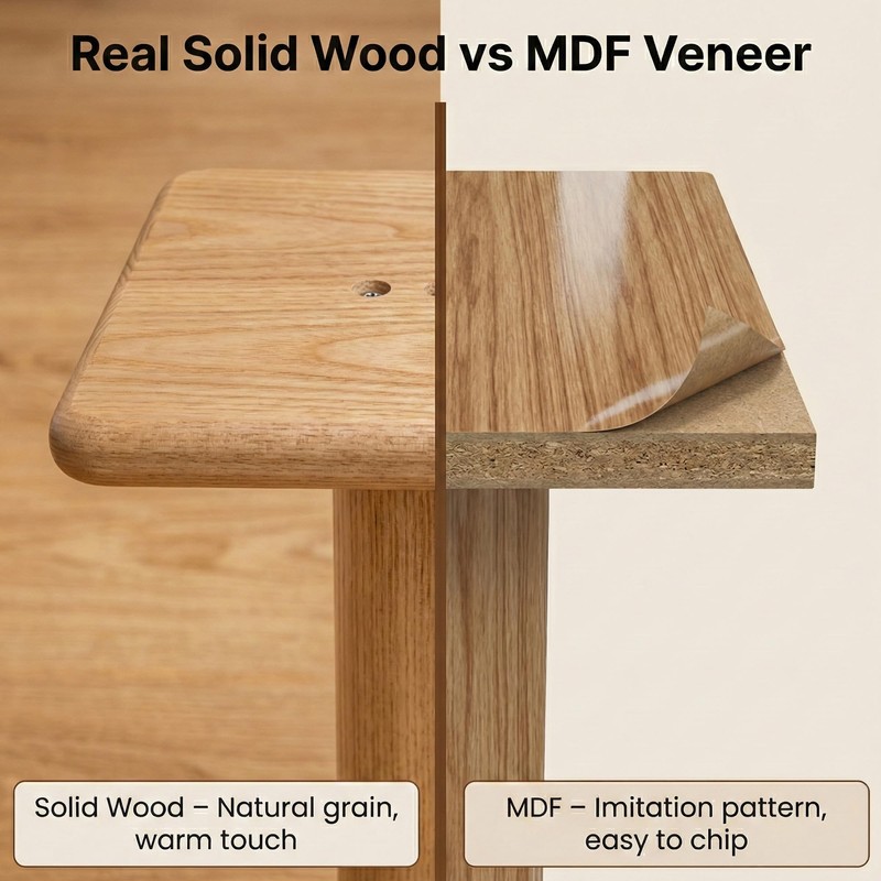 OKOstand Desktop Speaker Stands Made of Pure Solid Wood, Natural