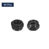 sourcing map 40Pcs M8 x 1.25 Nylon Insert Hex Lock