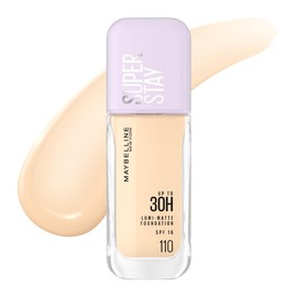 Maybelline Super Stay Lumi Matte Base de Maquillaje Líquida, Alta Cobertura con Acabado Mate Luminoso, Tecnología Lightwear 30H de Duración, Tono 110, 30 ml