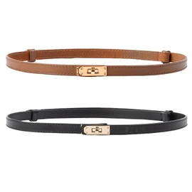 GLURIZ Cinturones Mujer, 2 Piezas Cinturones Elástico para Mujeres, Ajustable Cinturón de Mujers, Cinturón de Vestir Ajustado para Mujer, Cinturones para Mujerpara Pantalones