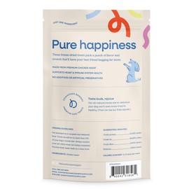 Downtown Barkery Freeze Dried Dog Treats - Single Ingredient, Low Calorie Dog Treats Rich in Vitamins and Minerals - All Natural Dog Treats - Freeze Dried Chicken Hearts for Dogs, 1 Oz