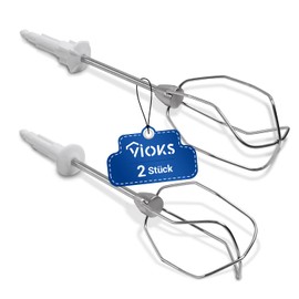 Whisk Set with Metal Coupling for Hand Mixer Right Left Replacement for Bosch 00653471 Rock 'n' Roll Edition, Power Edition